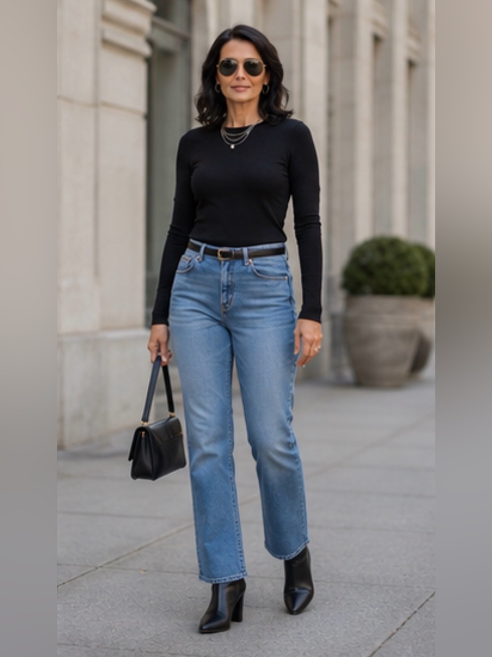 Tahari Light Blue Straight Leg Jeans